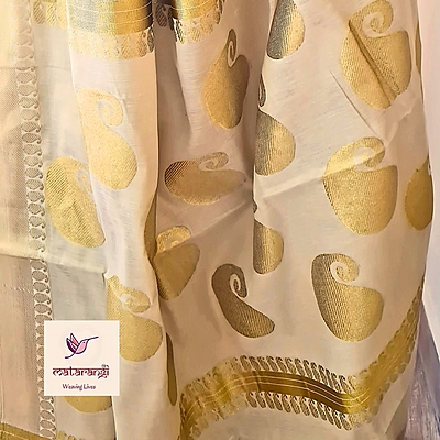 Matarangi Handloom Tissue Kerala Set Saree Mango Design Matarangi Handloom Tissue Kerala Set Saree Mango Design