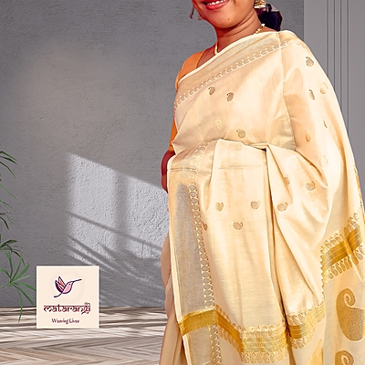 Matarangi Handloom Tissue Kerala Set Saree Mango Design Matarangi Handloom Tissue Kerala Set Saree Mango Design