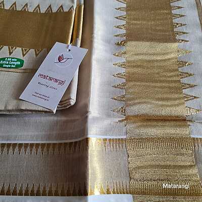 Matarangi Handloom Tissue Kerala Set Mundu