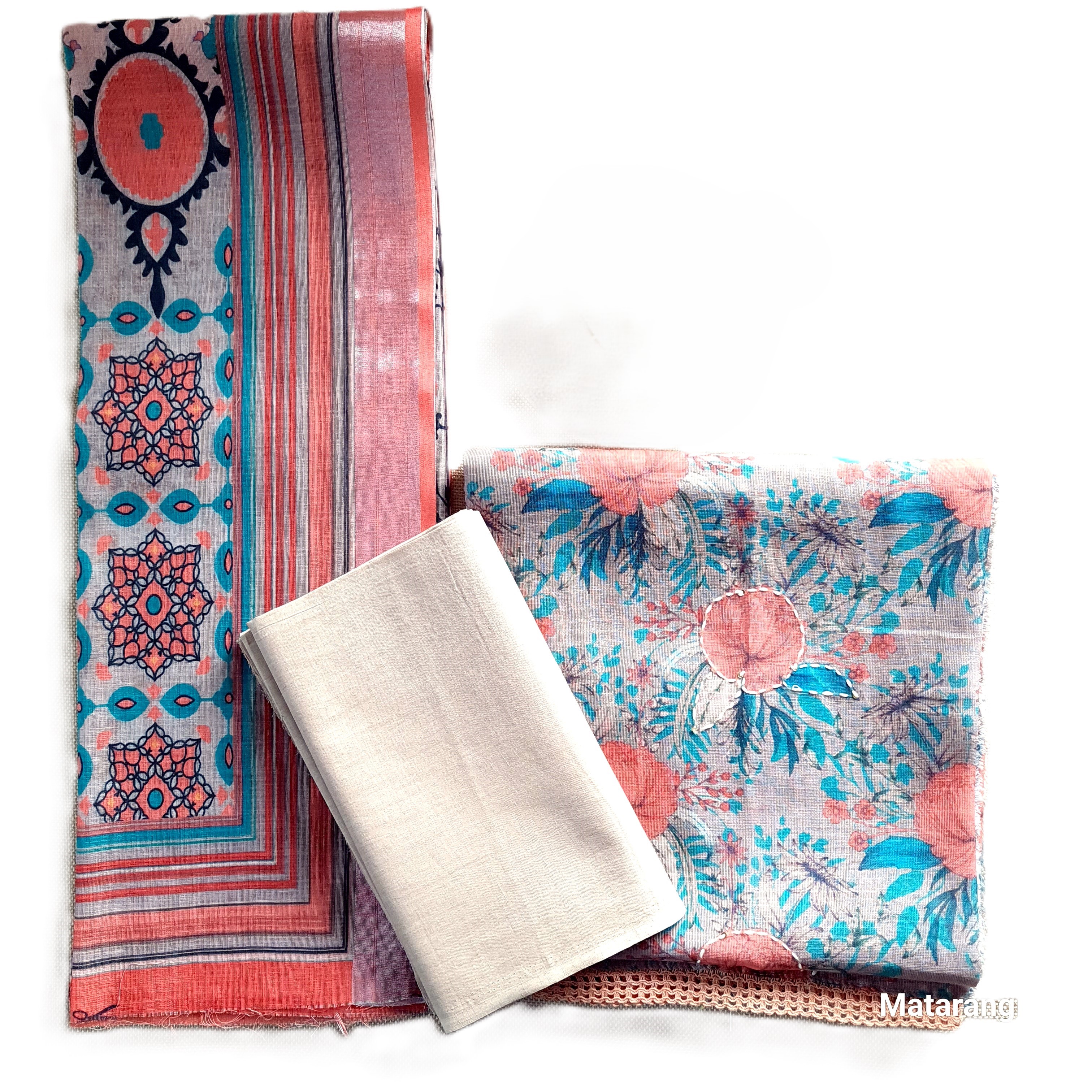 Matarangi Grey Linen Silk Salwar Material Matarangi Grey Linen Silk Salwar Material