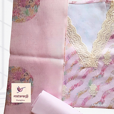 Matarangi Light Rose Linen Silk Salwar Material Matarangi Light Rose Linen Silk Salwar Material