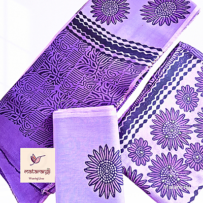 Matarangi Violet Chanderi Silk Salwar Material Matarangi Violet Chanderi Silk Salwar Material