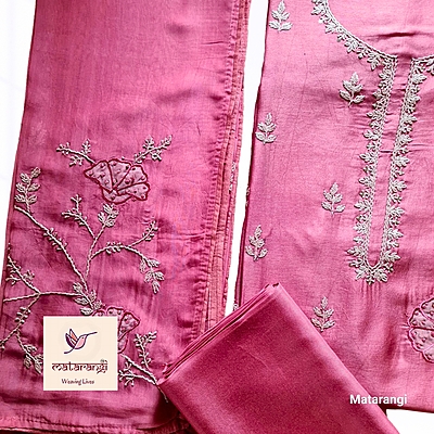 Matarangi Mauve Silk Salwar Material