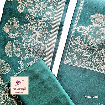 Matarangi Dark Green Silk Cotton Salwar Material