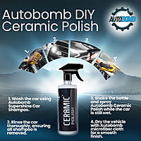 Autobomb DIY Ceramic Polish For Car-500 ML-Easy To Apply Hydrophobic Spray With Extreme Gloss, Slickness & UV Protection (PACK OF 1)