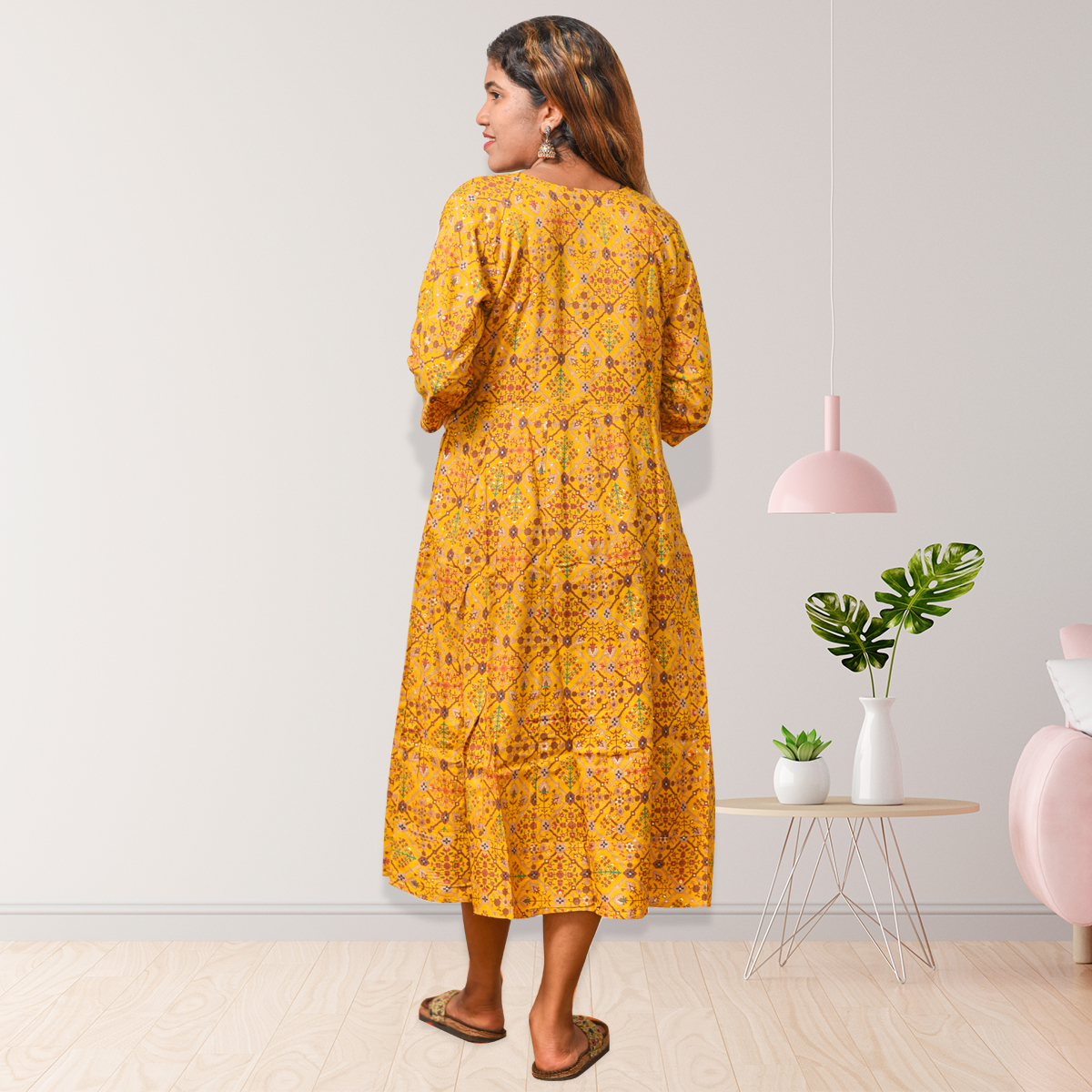 Saniya Sunshine Floral Midi Dress