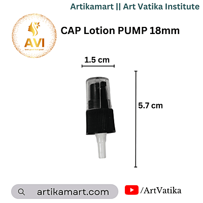 CAP Lotion PUMP 18mm Glass Serum Bottle 11# - BLACK CAP Lotion PUMP 18mm Glass Serum Bottle 11# - BLACK