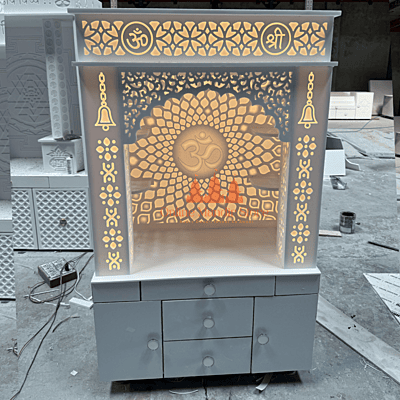 Bring Home Spirituality with Our 3D Om Corian Mandir