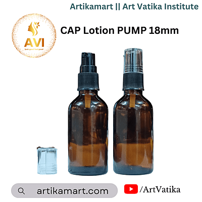 CAP Lotion PUMP 18mm Glass Serum Bottle 11# - BLACK CAP Lotion PUMP 18mm Glass Serum Bottle 11# - BLACK