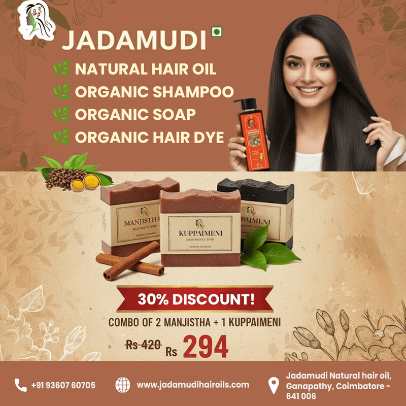 adamudi Soap Combo — 2 Manjistha + 1 Kuppaimeni (3 bars) adamudi Soap Combo — 2 Manjistha + 1 Kuppaimeni (3 bars)