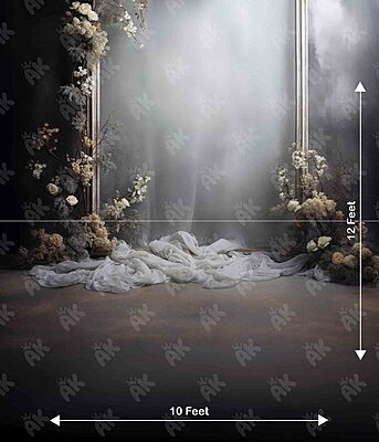 Grey Floral Frame (PRE-ORDER)