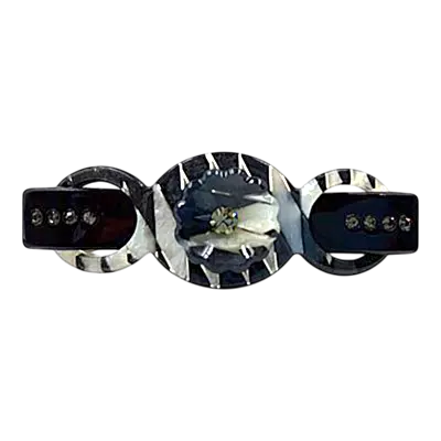Elegant Flower & Stone Hair Barrette