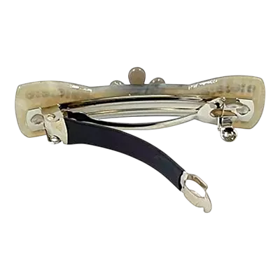 Acetate Hair Barrette with Floral Accent