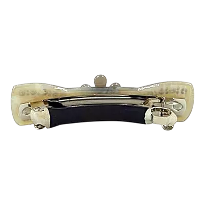 Acetate Hair Barrette with Floral Accent