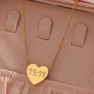11:11 Heart Themed Angel Make a Wish Pendant 11:11 Heart Themed Angel Make a Wish Pendant