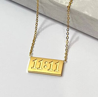 Anti Tarnish 11:11 Angel Make a Wish Stainless Steel Pendant