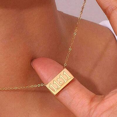 Anti Tarnish 11:11 Angel Make a Wish Stainless Steel Pendant