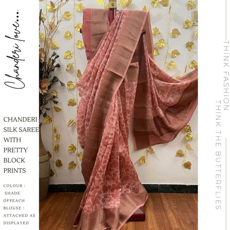 PURE CHANDERI SILK SAREE KCVSCDS22142 PURE CHANDERI SILK SAREE KCVSCDS22142