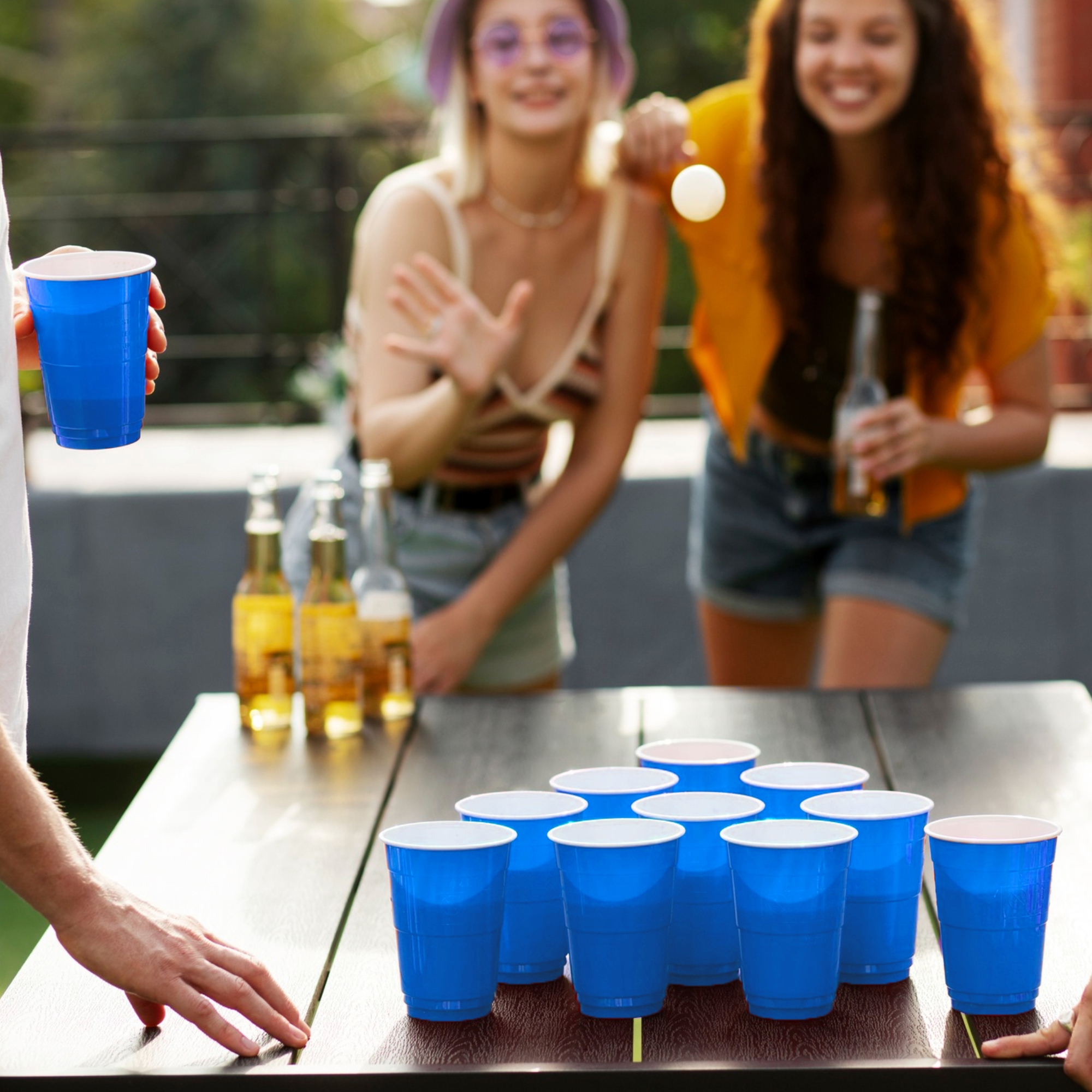 Set of 10 Blue Pong Glasses | 450ml Reusable Party Drinking Cups | Eco-Friendly Pong Cups for Parties & Games | Perfect for Parties, Events, and Games (Blue) Set of 10 Blue Pong Glasses | 450ml Reusable Party Drinking Cups | Eco-Friendly Pong Cups for Parties & Games | Perfect for Parties, Events, and Games (Blue)