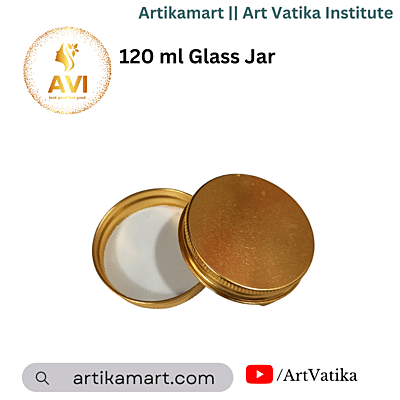 120 ml Glass Jar + GOLD Aluminium Cap 120 ml Glass Jar + GOLD Aluminium Cap