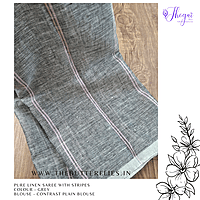 PURE LINEN SAREE YBRSLIN23596 PURE LINEN SAREE YBRSLIN23596