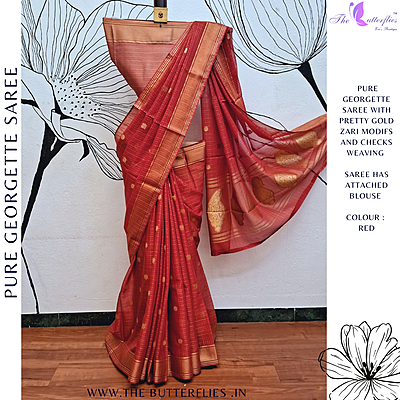 PURE GEORGETTE SAREE  VFLSGRS23925
