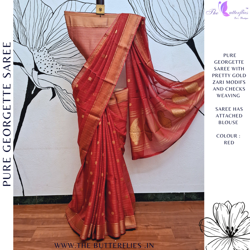 PURE GEORGETTE SAREE  VFLSGRS23925