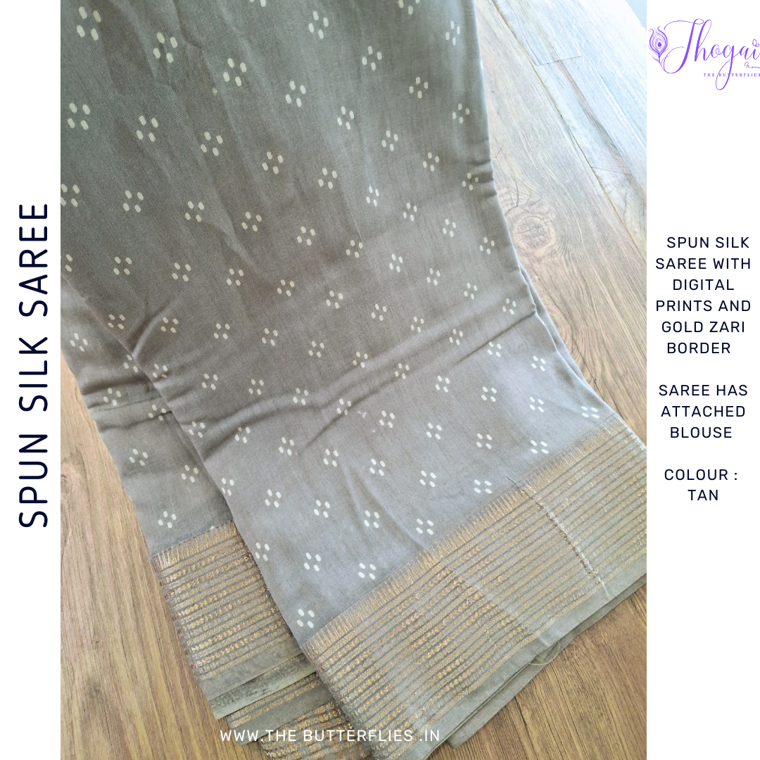 BEAUTIFUL SPUN SILK SAREE KCVSCRE23560