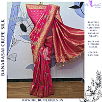 BANARASI CREPE SILK SAREE DCMSBNS24293 BANARASI CREPE SILK SAREE DCMSBNS24293