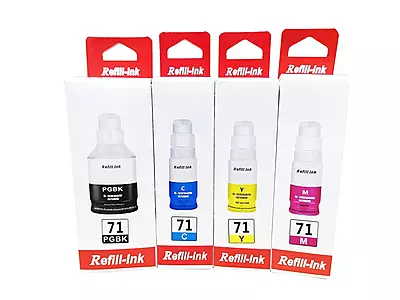 Refill Ink GT-71 For Canon G1020 G2020 G2021 G3020 G3021 Printer (CMYK) Refill Ink GT-71 For Canon G1020 G2020 G2021 G3020 G3021 Printer (CMYK)