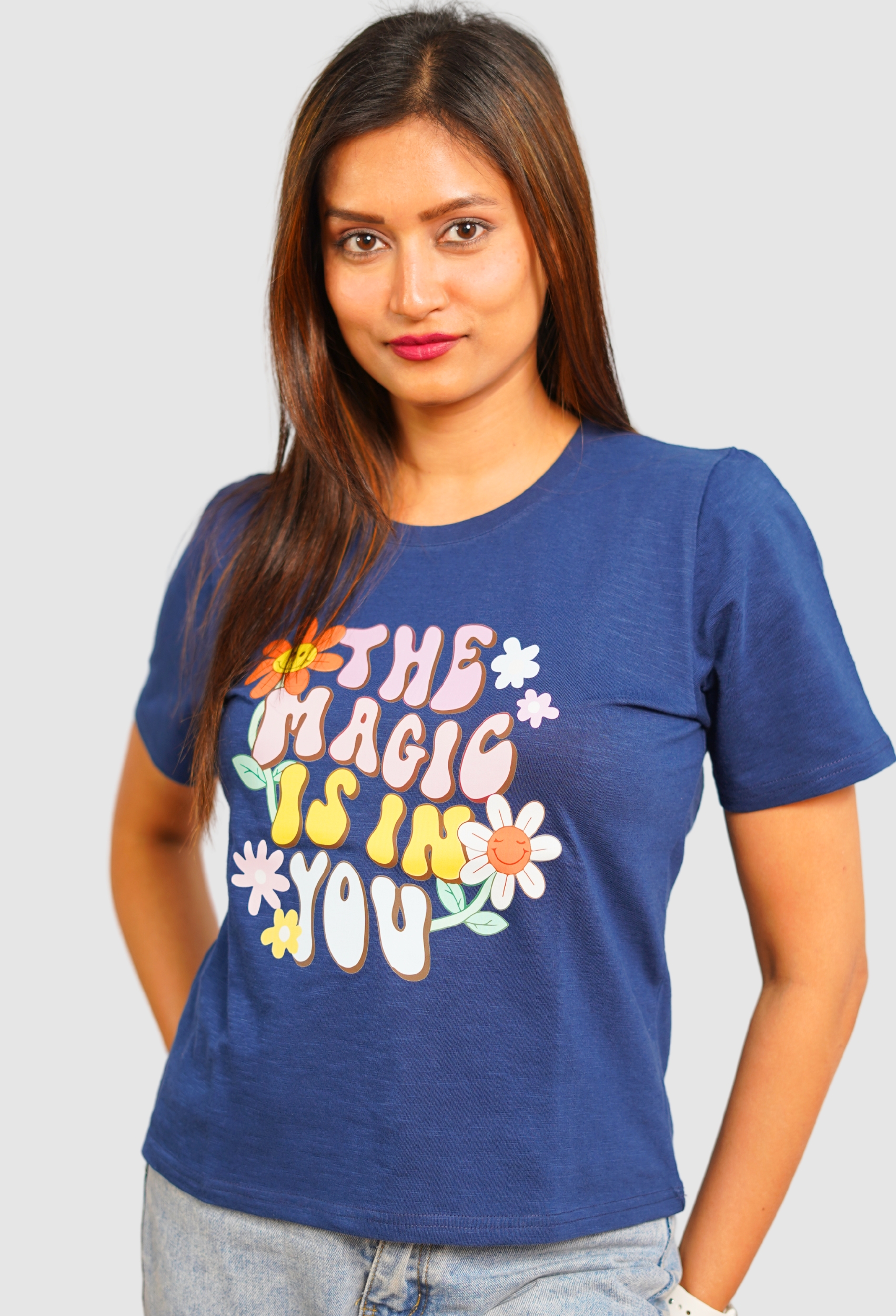 THE MAGIC IS IN YOU PERSIAN BLUE VINTAGE T-SHIRT