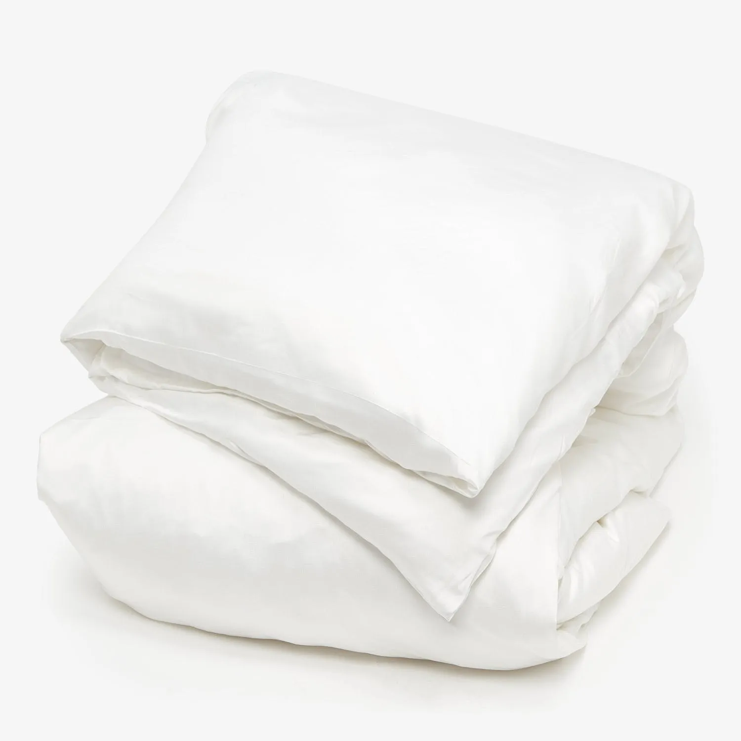 100%  Cotton Duvet / Comforter Cover - 210 TC - Plain Percale - White