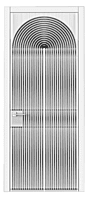 Contemporary Curve 3D HDHMR Door in Smooth Beige