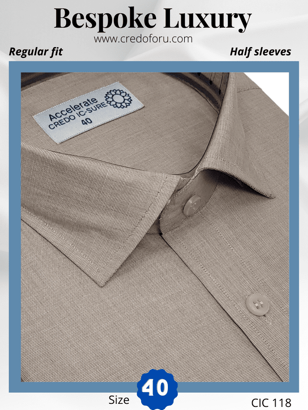Raymond Fabric Light Brown Formal Shirt