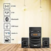Philips Audio MMS2625B 2.1 Channel Bluetooth & Wired Multimedia Computer Speaker (Black) Philips Audio MMS2625B 2.1 Channel Bluetooth & Wired Multimedia Computer Speaker (Black)