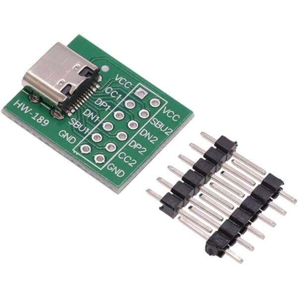 Type-C USB Female to DIP PCB Breakout Board