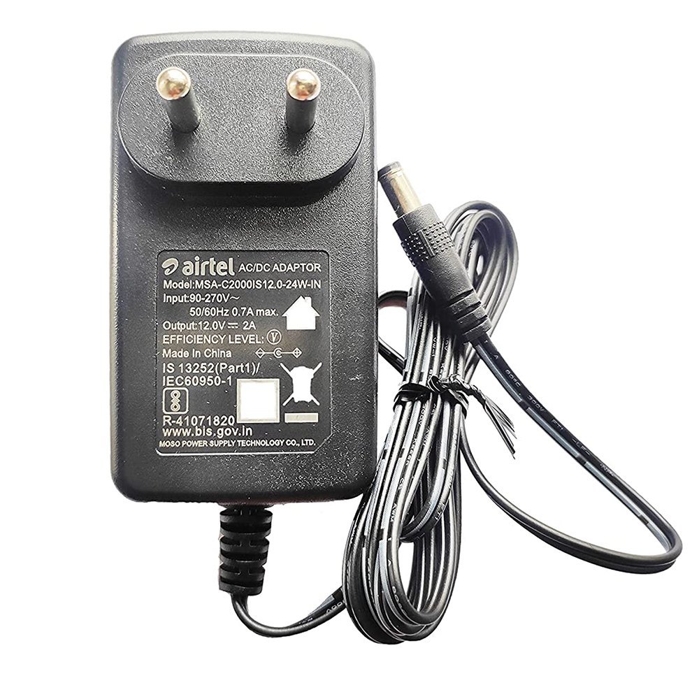12 V 2 A Power adapter for Wifi Router, Set top box, Airtel, Camera