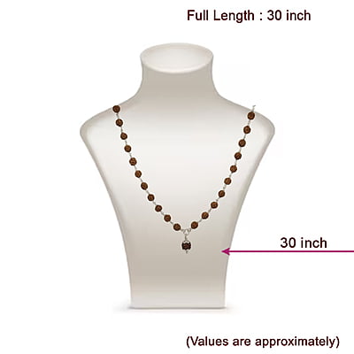 Silver Tied Rudraksha Mala