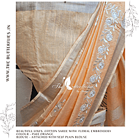 LINEN COTTON SAREE YBRSLIN23484 LINEN COTTON SAREE YBRSLIN23484