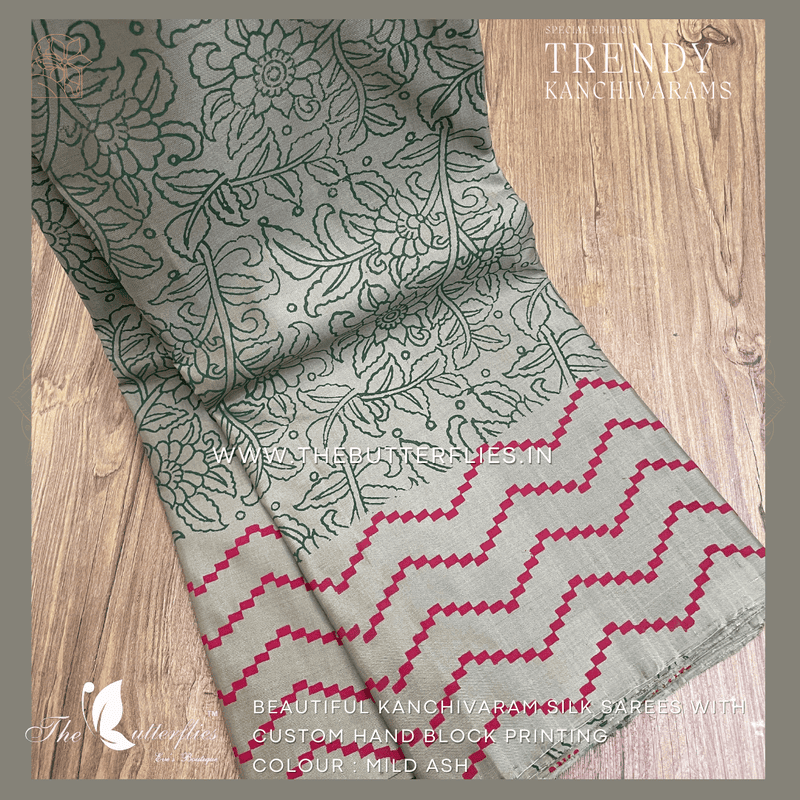 HAND PAINTED PURE KANCHIVARAM SOFT SILK SAREE  CUSSSIL23501