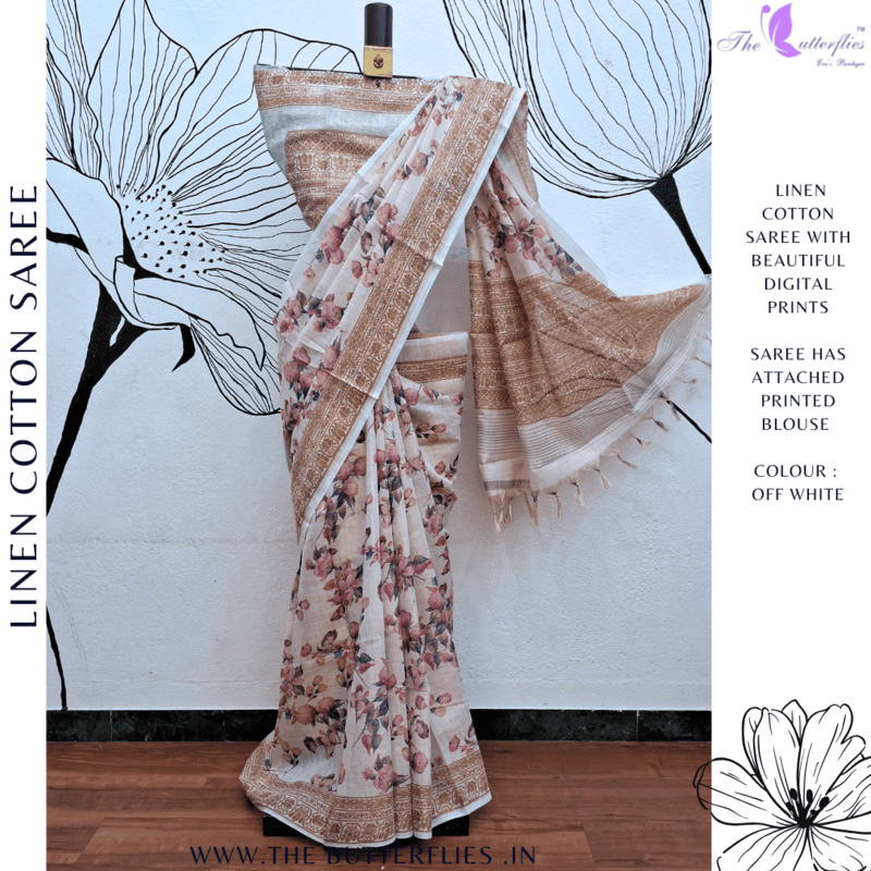 LINEN COTTON SAREE RTFSLIN23739 LINEN COTTON SAREE RTFSLIN23739