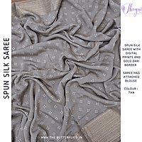 BEAUTIFUL SPUN SILK SAREE KCVSCRE23560