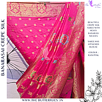 BANARASI CREPE SILK SAREE DCMSBNS24293 BANARASI CREPE SILK SAREE DCMSBNS24293