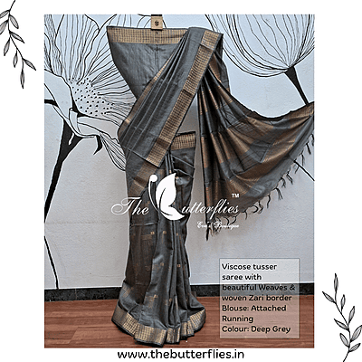 VISCOSE  TUSSER SAREE  YBRSTUS23383