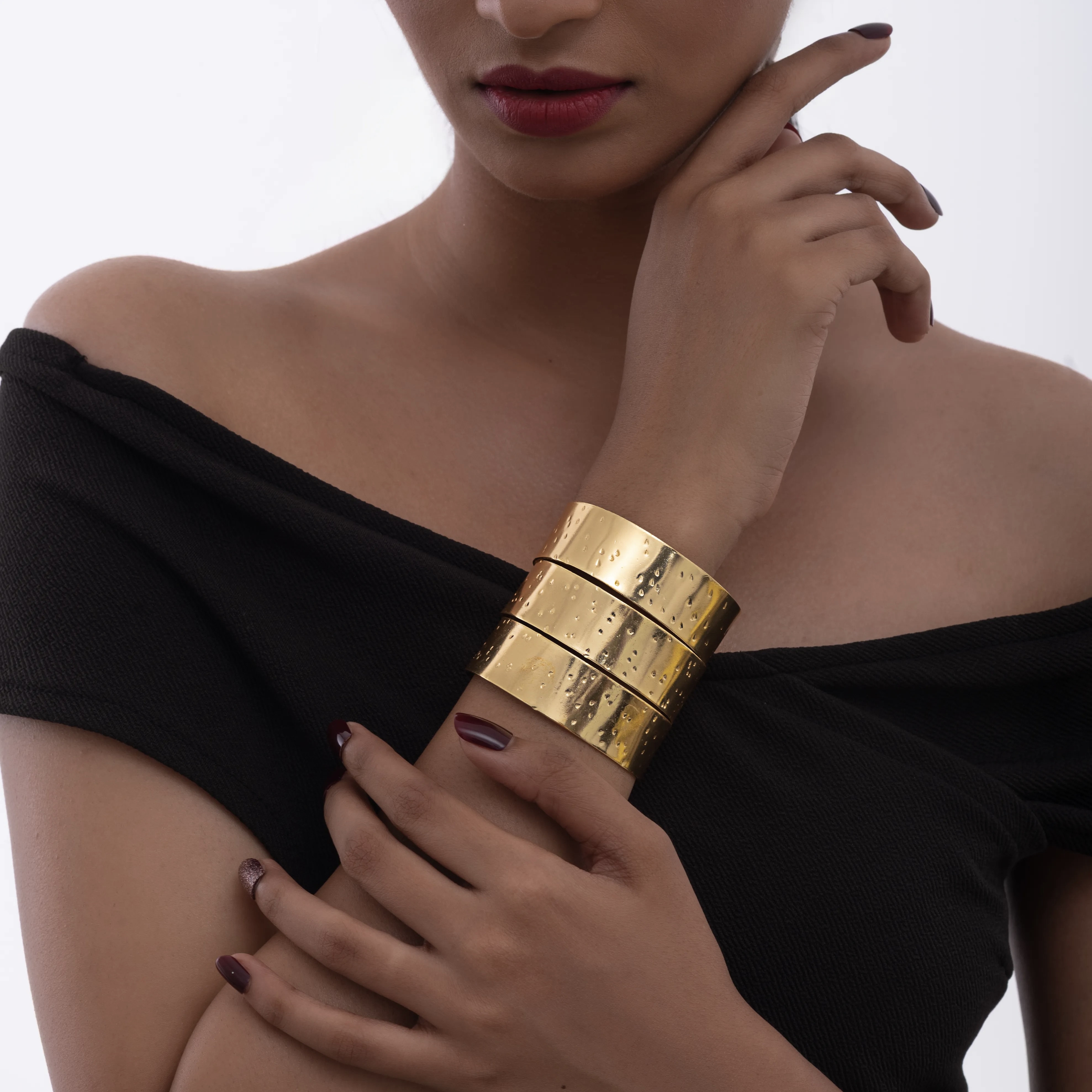 Golden Spiral Trio Cuff