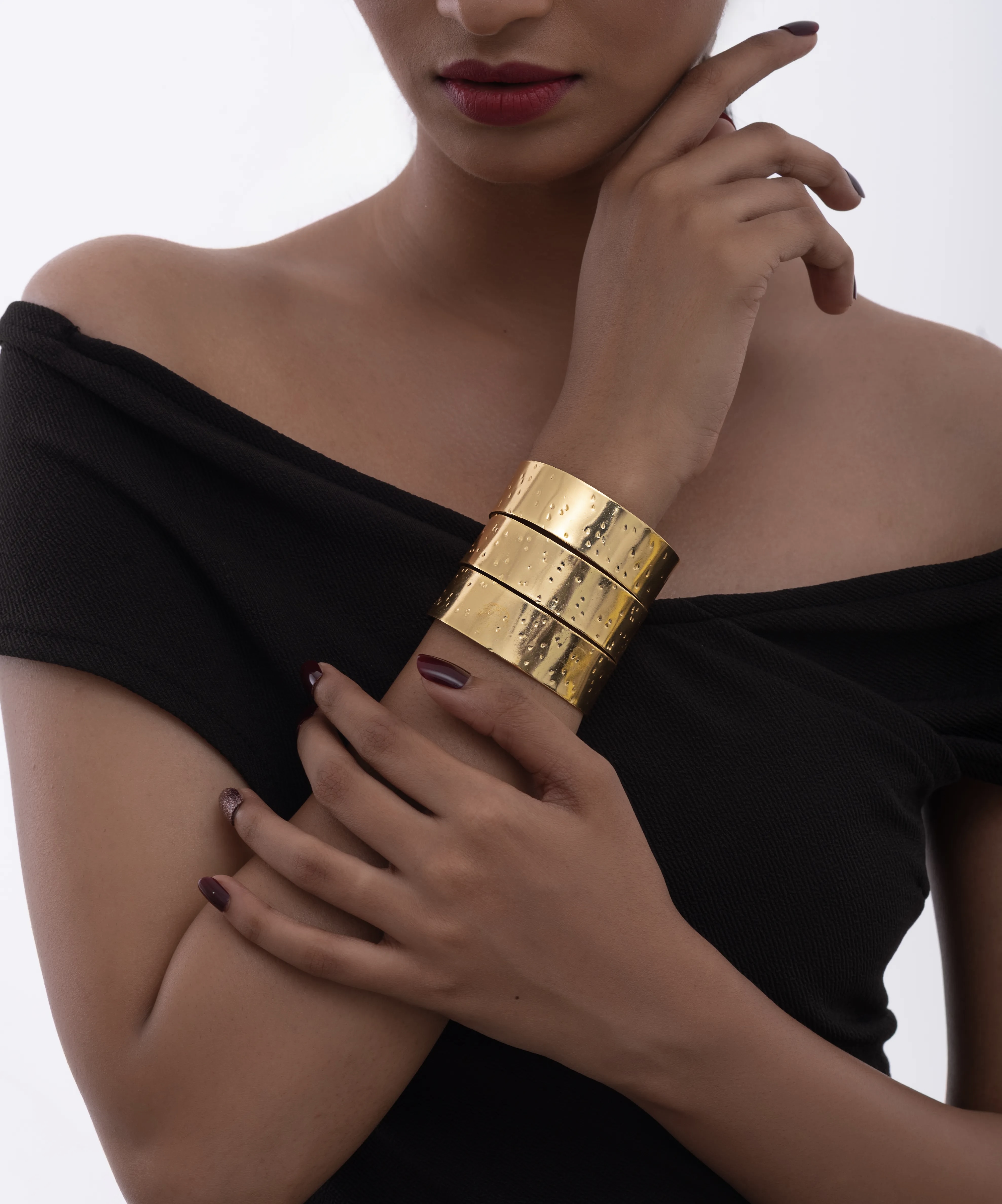 Golden Spiral Trio Cuff