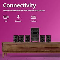 Philips Audio SPA5128B 5.1 CH 40W Bluetooth Multimedia Speakers (Black) Philips Audio SPA5128B 5.1 CH 40W Bluetooth Multimedia Speakers (Black)