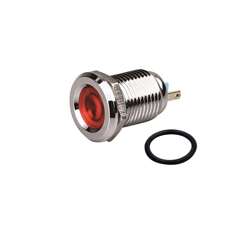 12mm LED Metal Panel Indicator Light 12V to 24V DC – Red 12mm LED Metal Panel Indicator Light 12V to 24V DC – Red
