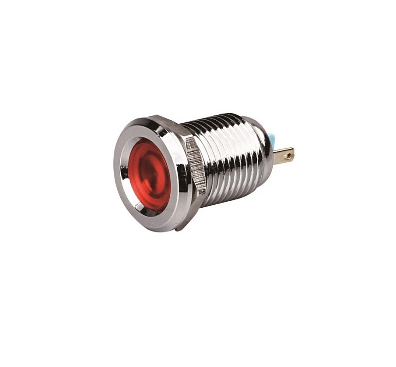 12mm LED Metal Panel Indicator Light 12V to 24V DC – Red 12mm LED Metal Panel Indicator Light 12V to 24V DC – Red