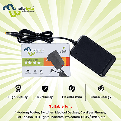 MULTYBYTE POWER ADAPTOR 12V 1AMP